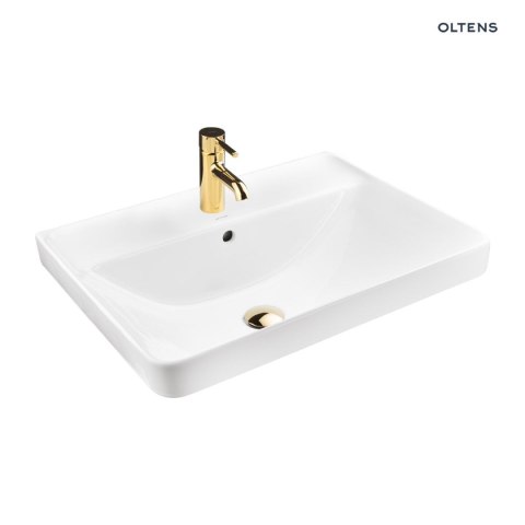 Kolma Oltens Kolma umywalka 61x47,5 cm wpuszczana prostokątna z powłoką SmartClean biała 41708000