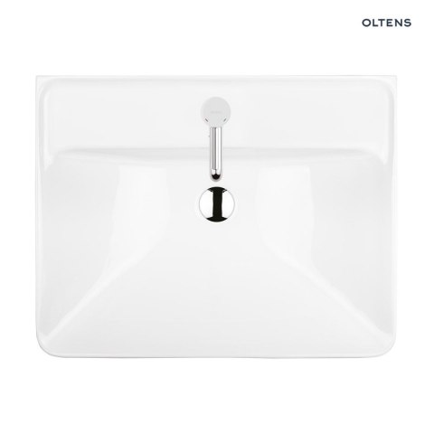 Kolma Oltens Kolma umywalka 61x47,5 cm wpuszczana prostokątna z powłoką SmartClean biała 41708000