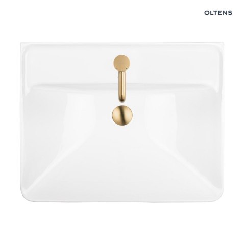 Kolma Oltens Kolma umywalka 61x47,5 cm wpuszczana prostokątna z powłoką SmartClean biała 41708000