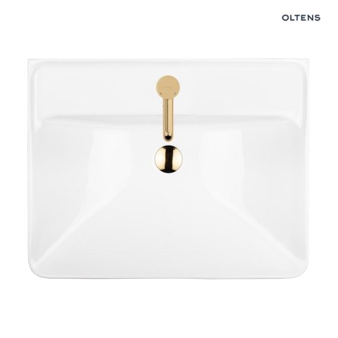 Kolma Oltens Kolma umywalka 61x47,5 cm wpuszczana prostokątna z powłoką SmartClean biała 41708000