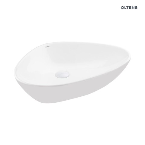 Vala Oltens Vala umywalka 59x39 cm nablatowa owalna z powłoką SmartClean biała 40825000 Vala Oltens Vala umywalka 59x39 cm nablatowa owalna z powłoką SmartClean biała 40825000