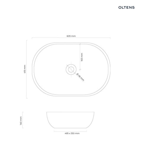 Hamnes Thin Oltens Hamnes Thin umywalka 60,5x41,5 cm nablatowa owalna z powłoką SmartClean biała 40820000 Hamnes Thin Oltens Hamnes Thin umywalka 60,5x41,5 cm nablatowa owalna z powłoką SmartClean biała 40820000