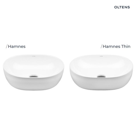 Hamnes Thin Oltens Hamnes Thin umywalka 60,5x41,5 cm nablatowa owalna z powłoką SmartClean biała 40820000 Hamnes Thin Oltens Hamnes Thin umywalka 60,5x41,5 cm nablatowa owalna z powłoką SmartClean biała 40820000