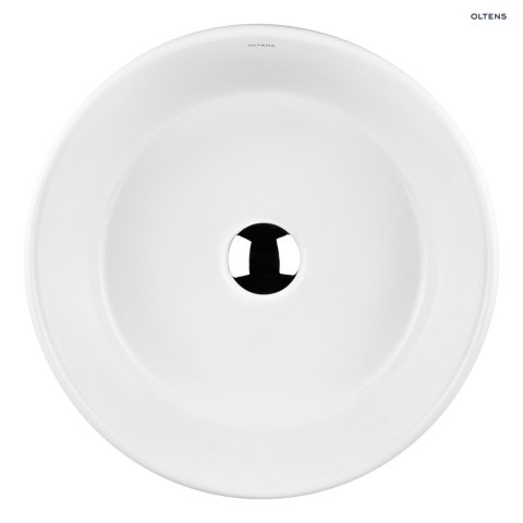 Lagde Oltens Lagde umywalka 40 cm nablatowa okrągła z powłoką SmartClean biała 40816000 Lagde Oltens Lagde umywalka 40 cm nablatowa okrągła z powłoką SmartClean biała 40816000