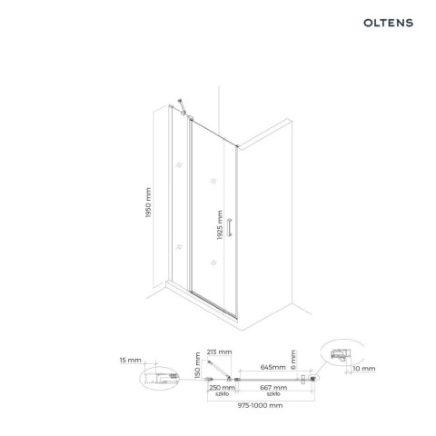 Verdal Oltens Verdal kabina prysznicowa 100x80 cm prostokątna drzwi ze ścianką czarny mat/szkło przezroczyste 20209300 Verdal Oltens Verdal kabina prysznicowa 100x80 cm prostokątna drzwi ze ścianką czarny mat/szkło przezroczyste 20209300