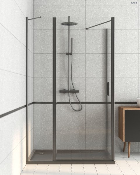 Verdal Oltens Verdal kabina prysznicowa 120x90 cm prostokątna drzwi ze ścianką czarny mat/szkło przezroczyste 20213300 Verdal Oltens Verdal kabina prysznicowa 120x90 cm prostokątna drzwi ze ścianką czarny mat/szkło przezroczyste 20213300