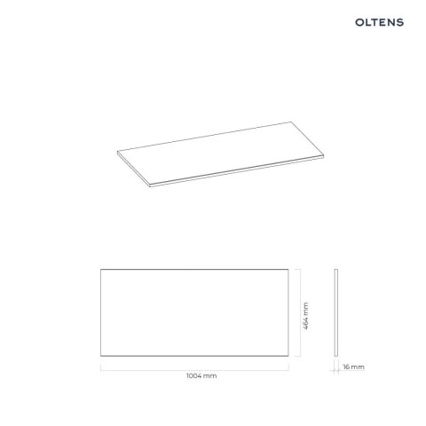 Vernal Oltens Vernal blat 100 cm naszafkowy slim szary mat 63006700 Vernal Oltens Vernal blat 100 cm naszafkowy slim szary mat 63006700