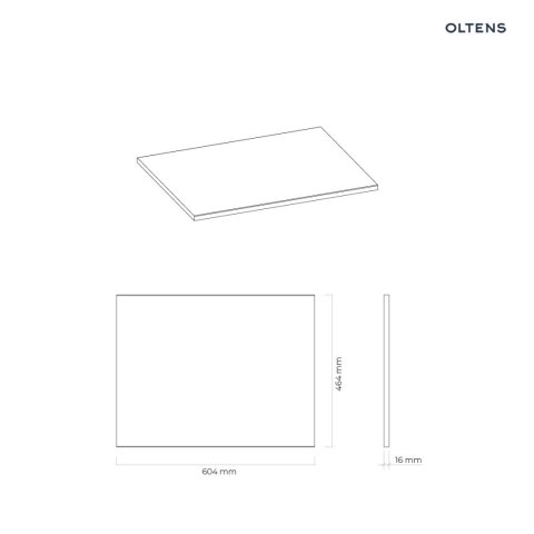 Vernal Oltens Vernal blat 60 cm naszafkowy slim grafit mat 63004400 Vernal Oltens Vernal blat 60 cm naszafkowy slim grafit mat 63004400