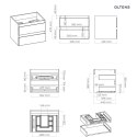 Vernal Oltens Vernal szafka 60 cm podumywalkowa wisząca czarny mat 60000300