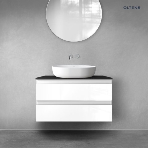 Vernal Oltens Vernal szafka 80 cm podumywalkowa wisząca biały połysk 60003000 Vernal Oltens Vernal szafka 80 cm podumywalkowa wisząca biały połysk 60003000
