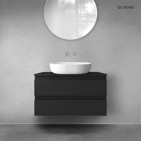 Vernal Oltens Vernal szafka 80 cm podumywalkowa wisząca czarny mat 60001300 Vernal Oltens Vernal szafka 80 cm podumywalkowa wisząca czarny mat 60001300