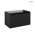 Vernal Oltens Vernal szafka 80 cm podumywalkowa wisząca czarny mat 60014300