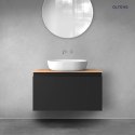 Vernal Oltens Vernal szafka 80 cm podumywalkowa wisząca czarny mat 60014300