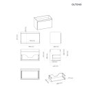Vernal Oltens Vernal szafka 80 cm podumywalkowa wisząca szary mat 60014700