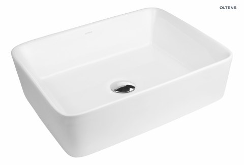 Forde Oltens Forde umywalka 48x37 cm nablatowa prostokątna z powłoką SmartClean biała 40814000 Forde Oltens Forde umywalka 48x37 cm nablatowa prostokątna z powłoką SmartClean biała 40814000