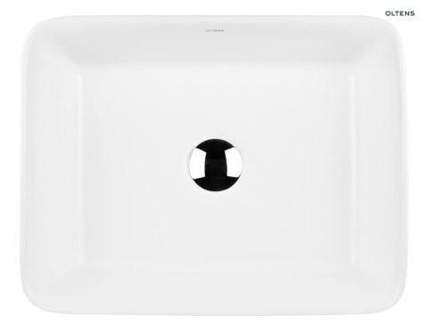 Forde Oltens Forde umywalka 48x37 cm nablatowa prostokątna z powłoką SmartClean biała 40814000 Forde Oltens Forde umywalka 48x37 cm nablatowa prostokątna z powłoką SmartClean biała 40814000