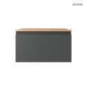 Vernal Oltens Vernal szafka 80 cm podumywalkowa wisząca grafit mat 60014400