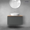 Vernal Oltens Vernal szafka 80 cm podumywalkowa wisząca grafit mat 60014400