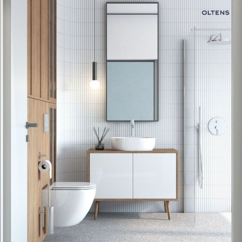 Hamnes Oltens Hamnes Thin umywalka 49,5x35,5 cm nablatowa owalna z powłoką SmartClean biała 40819000 Hamnes Oltens Hamnes Thin umywalka 49,5x35,5 cm nablatowa owalna z powłoką SmartClean biała 40819000