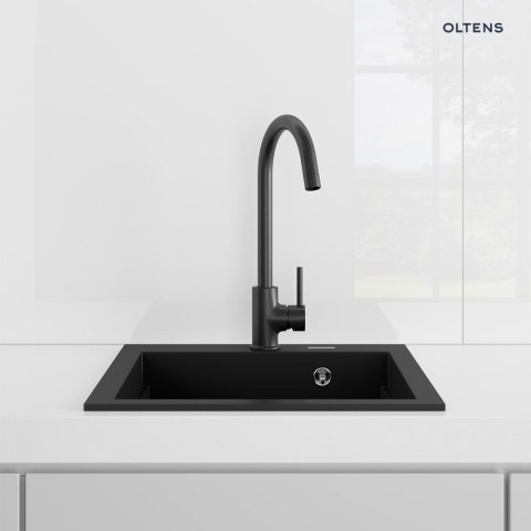 Gravan Oltens Gravan zlewozmywak granitowy 1-komorowy 47x51,5 cm czarny mat 72001300 Gravan Oltens Gravan zlewozmywak granitowy 1-komorowy 47x51,5 cm czarny mat 72001300