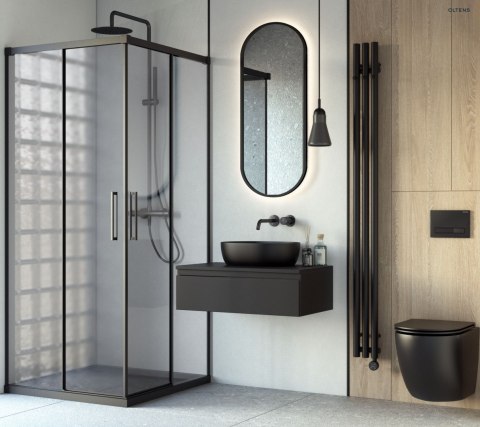 Hamnes Oltens Hamnes miska WC wisząca PureRim czarny mat 42013300 Hamnes Oltens Hamnes miska WC wisząca PureRim czarny mat 42013300