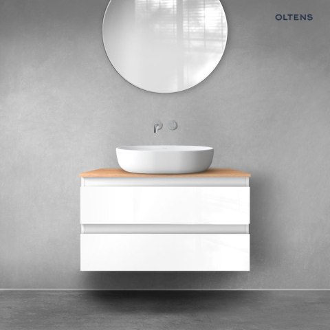 Vernal Oltens Vernal szafka 80 cm podumywalkowa wisząca biały połysk 60003000 Vernal Oltens Vernal szafka 80 cm podumywalkowa wisząca biały połysk 60003000