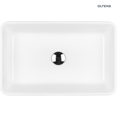 Fossa Oltens Fossa umywalka 55x34 cm nablatowa prostokątna biała 40301000 Fossa Oltens Fossa umywalka 55x34 cm nablatowa prostokątna biała 40301000