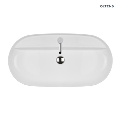 Hamnes Oltens Hamnes Thin umywalka 80x40 cm nablatowa owalna biała 41315000 Hamnes Oltens Hamnes Thin umywalka 80x40 cm nablatowa owalna biała 41315000