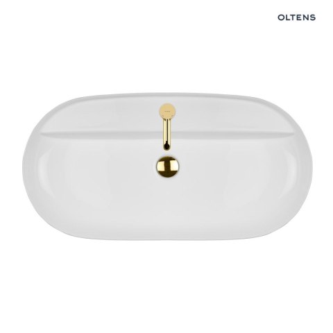 Hamnes Oltens Hamnes Thin umywalka 80x40 cm nablatowa owalna biała 41315000 Hamnes Oltens Hamnes Thin umywalka 80x40 cm nablatowa owalna biała 41315000