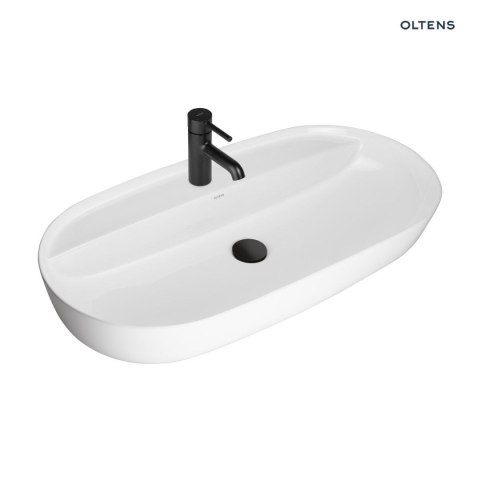 Hamnes Oltens Hamnes Thin umywalka 80x40 cm nablatowa owalna biała 41315000 Hamnes Oltens Hamnes Thin umywalka 80x40 cm nablatowa owalna biała 41315000