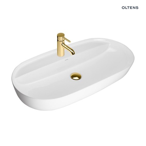 Hamnes Oltens Hamnes Thin umywalka 80x40 cm nablatowa owalna biała 41315000 Hamnes Oltens Hamnes Thin umywalka 80x40 cm nablatowa owalna biała 41315000