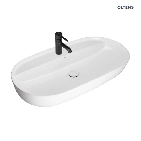 Hamnes Oltens Hamnes Thin umywalka 80x40 cm nablatowa owalna biała 41315000 Hamnes Oltens Hamnes Thin umywalka 80x40 cm nablatowa owalna biała 41315000