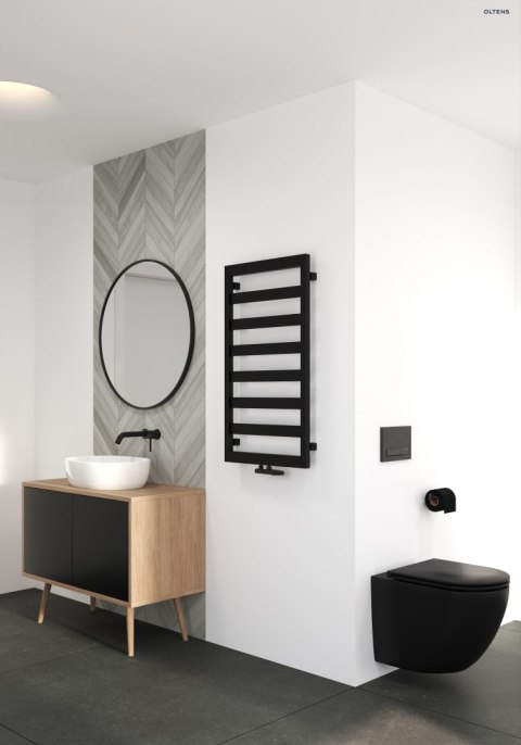 Benk Oltens Benk grzejnik łazienkowy 91x50 cm czarny mat 55004300 Benk Oltens Benk grzejnik łazienkowy 91x50 cm czarny mat 55004300