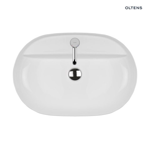 Hamnes Oltens Hamnes Thin umywalka 62x42 cm nablatowa owalna biała 41314000 Hamnes Oltens Hamnes Thin umywalka 62x42 cm nablatowa owalna biała 41314000