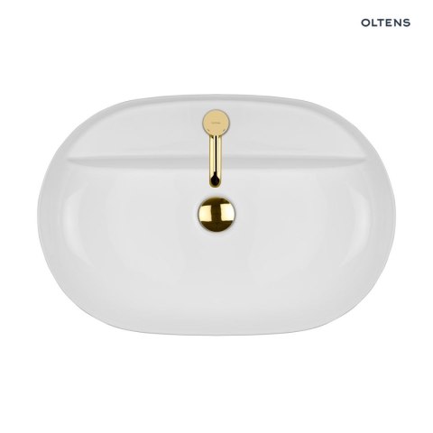 Hamnes Oltens Hamnes Thin umywalka 62x42 cm nablatowa owalna biała 41314000 Hamnes Oltens Hamnes Thin umywalka 62x42 cm nablatowa owalna biała 41314000