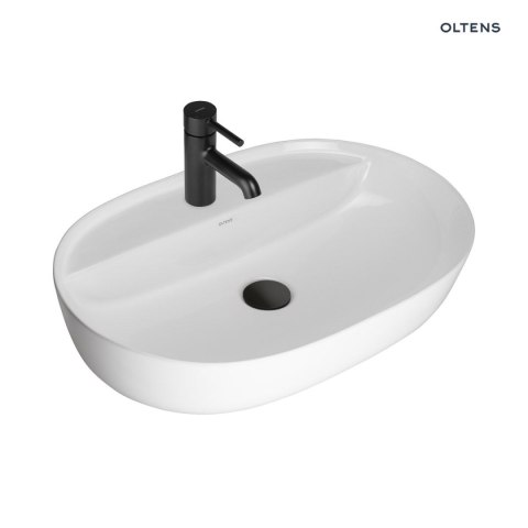 Hamnes Oltens Hamnes Thin umywalka 62x42 cm nablatowa owalna biała 41314000 Hamnes Oltens Hamnes Thin umywalka 62x42 cm nablatowa owalna biała 41314000