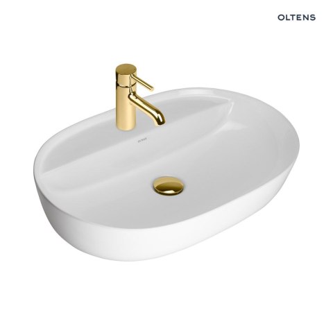 Hamnes Oltens Hamnes Thin umywalka 62x42 cm nablatowa owalna biała 41314000 Hamnes Oltens Hamnes Thin umywalka 62x42 cm nablatowa owalna biała 41314000