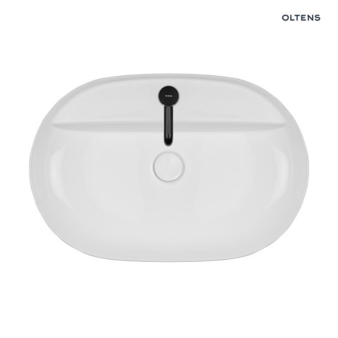 Hamnes Oltens Hamnes Thin umywalka 62x42 cm nablatowa owalna biała 41314000 Hamnes Oltens Hamnes Thin umywalka 62x42 cm nablatowa owalna biała 41314000
