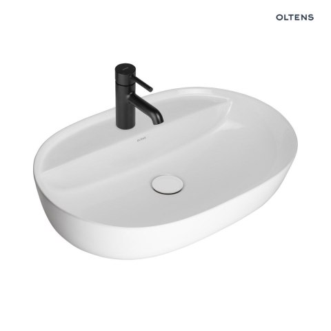 Hamnes Oltens Hamnes Thin umywalka 62x42 cm nablatowa owalna biała 41314000 Hamnes Oltens Hamnes Thin umywalka 62x42 cm nablatowa owalna biała 41314000