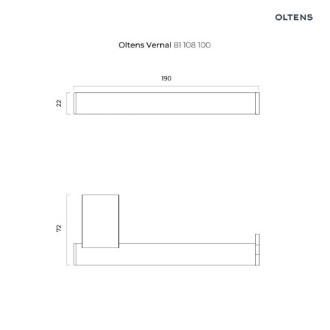 Vernal Oltens Vernal uchwyt na papier toaletowy chrom 81108100