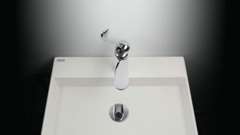 Deante Umywalka granitowa stawiana na blat - 400x400 mm Deante Umywalka granitowa stawiana na blat - 400x400 mm