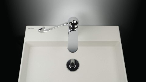 Deante Umywalka granitowa stawiana na blat - 400x400 mm Deante Umywalka granitowa stawiana na blat - 400x400 mm