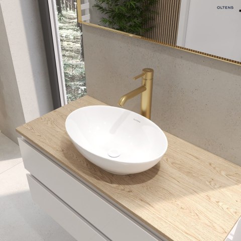 Molle Oltens Molle bateria umywalkowa stojąca wysoka złoto szczotkowane 32400810 Molle Oltens Molle bateria umywalkowa stojąca wysoka złoto szczotkowane 32400810