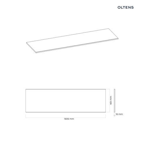 Vernal Oltens Vernal blat 160 cm naszafkowy slim dąb 63008060 Vernal Oltens Vernal blat 160 cm naszafkowy slim dąb 63008060