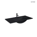 Vernal Oltens Vernal umywalka 100x46 cm meblowa prostokątna czarny mat 41207300