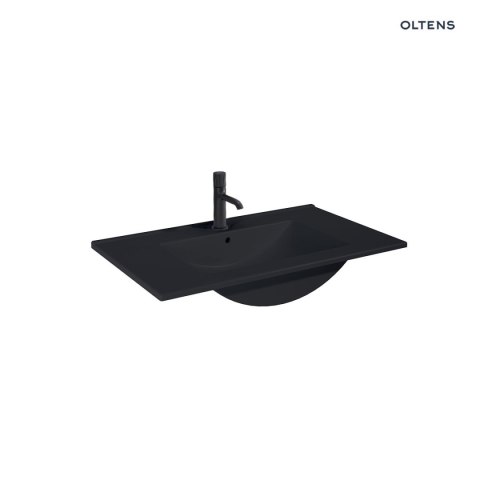 Vernal Oltens Vernal umywalka 80x46 cm meblowa prostokątna czarny mat 41206300 Vernal Oltens Vernal umywalka 80x46 cm meblowa prostokątna czarny mat 41206300