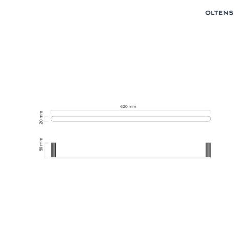 Hamnes Oltens Hamnes wieszak na ręcznik 60 cm czarny mat 80114300 Hamnes Oltens Hamnes wieszak na ręcznik 60 cm czarny mat 80114300