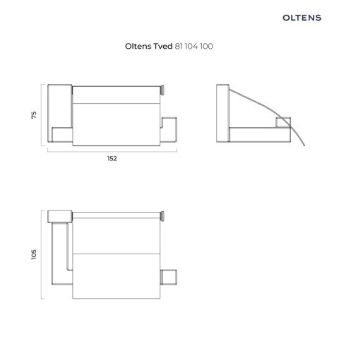 Tved Oltens Tved uchwyt na papier toaletowy chrom 81104100 Tved Oltens Tved uchwyt na papier toaletowy chrom 81104100