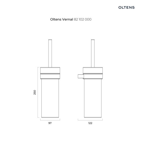 Vernal Oltens Vernal szczotka toaletowa wisząca biała/chrom 82102000 Vernal Oltens Vernal szczotka toaletowa wisząca biała/chrom 82102000