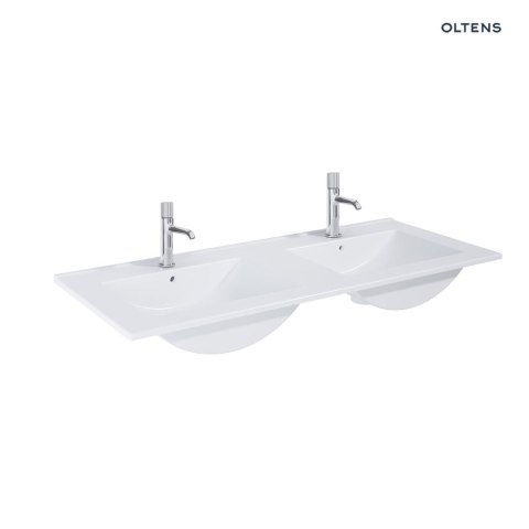 Vernal Oltens Vernal umywalka 120x46 cm meblowa prostokątna podwójna biały połysk 41209000 Vernal Oltens Vernal umywalka 120x46 cm meblowa prostokątna podwójna biały połysk 41209000